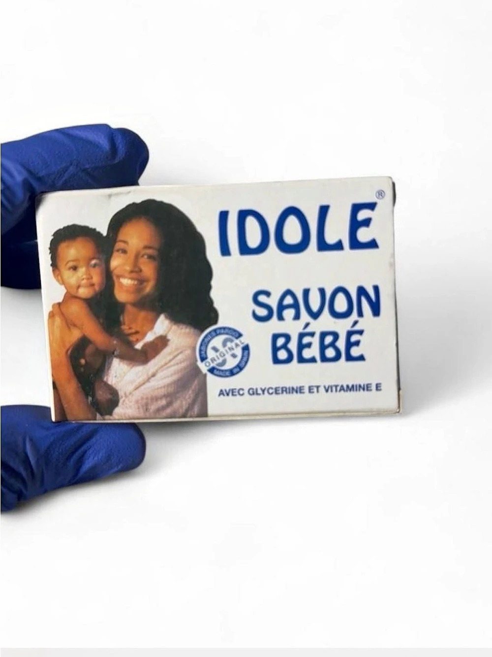 Idole Baby Soap Bar in White & Blue NWT